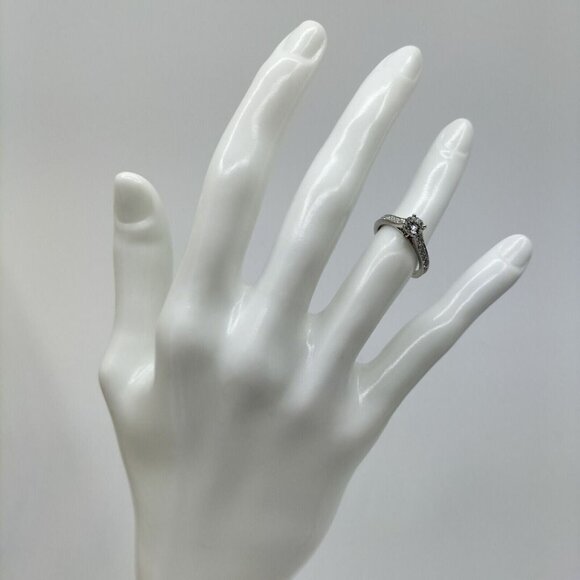 CARTIER RING SOLITAIRE Diamond 0.4ct Platinum Pt 950 Gold Ring W Box GIA CERT - Picture 10 of 16